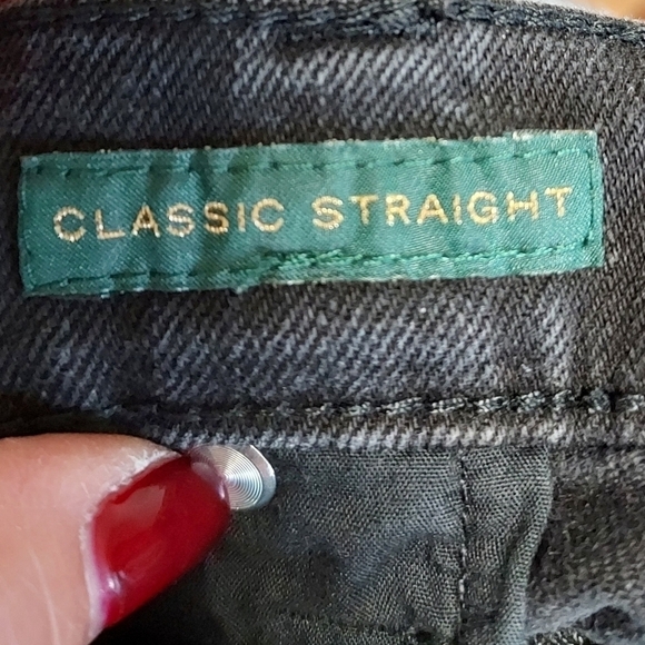 LRL Lauren Jeans Co green label high waist jeans size 12 black straight leg - Picture 3 of 12